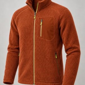 Gridline Fleece in Terracotta