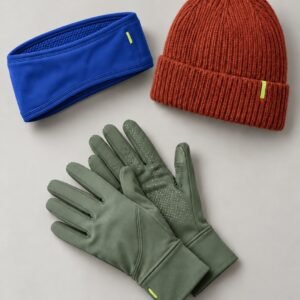 NORTHFORM cold-weather accessories in Cobalt, Terracotta and Sage